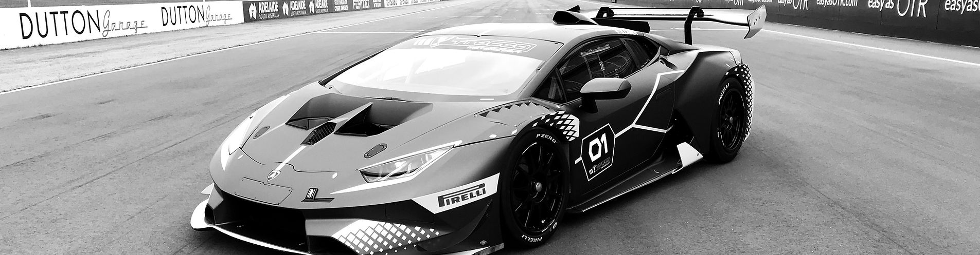 GT race car on pit lane at the Adelaide street circuit